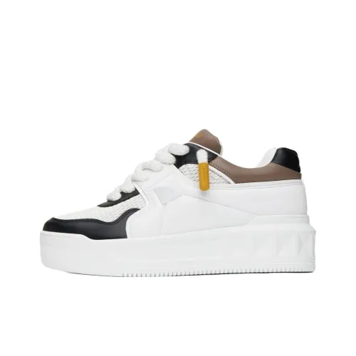 Valentino ONE STUD XL Low Top Скейтборд Кроссовки Мужские Белые