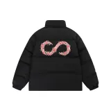 Чёрный пуховик из хлопка