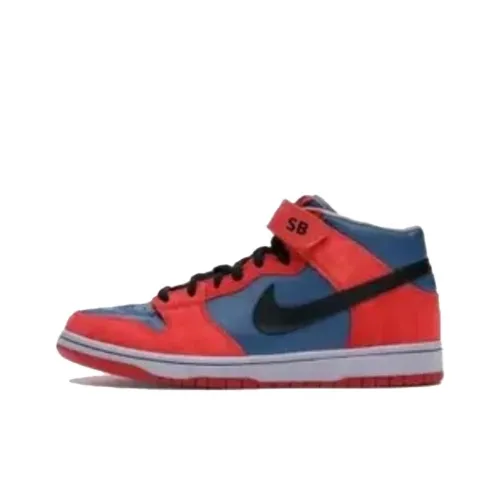 nike Dunk SB Slip-resistant и дышащий MID топ скейтбординг кроссовки Мужские Красный Синий