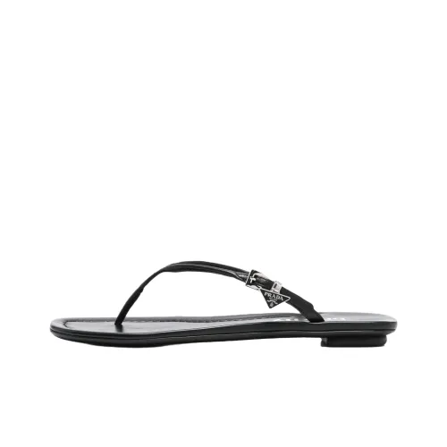 PRADA Нет Особенный Эффект Шлепанцы Женские Черный