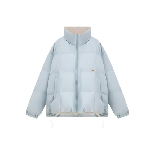 MDEHT Серый Синий Женский Пуховик