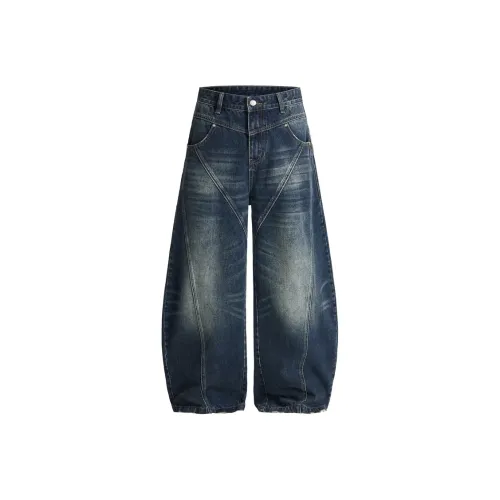 SONGS ALONG Синий Унисекс Джинсы