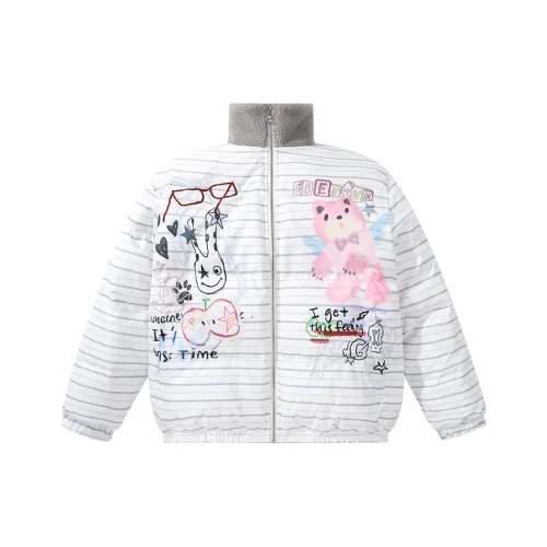 GENANX Белый Унисекс Пуховики