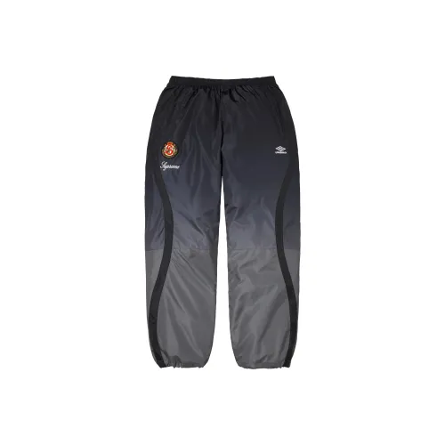 Supreme Umbro Collaboration FW25 Градиентные Дорожные Брюки Вязаные Тренировочные Штаны Унисекс