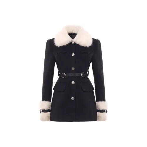 MDEHT Черное [Утепленное] Женское Пальто