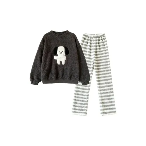 TELENT Темно-коричневый женский пижамный комплект