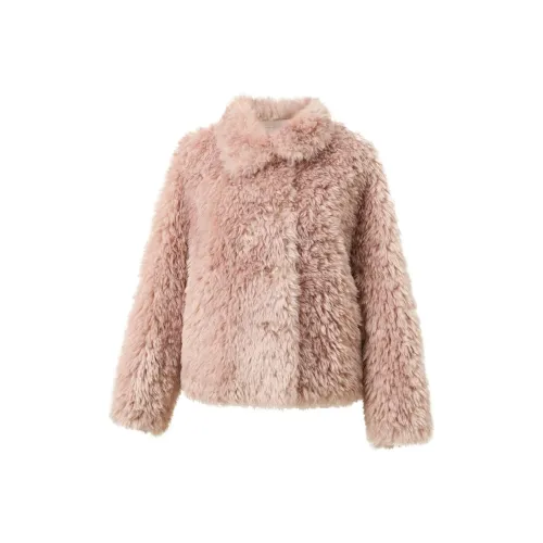 3COLOUR Светло-розовый Женские меховые изделия