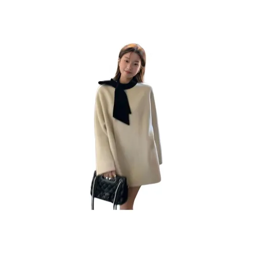 MDEHT Белый Женское Пальто