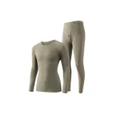 Мужской - Серый Зеленый (280г Тип A Утолщенный Хлопок Круглый вырез)