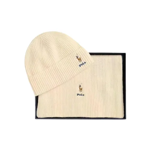 Polo Ralph Lauren Шерстяные Вязаные Шарфы Женские Andover Кремовый