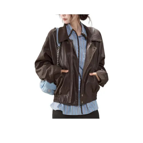 ENPofficial Кожа Куртка Женская