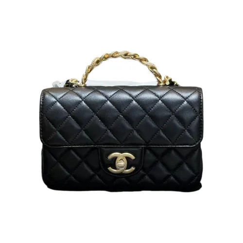 CHANEL Sheepskin Bag Mini Women's Black
