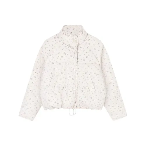 MDEHT Розовые цветы Женские пуховики