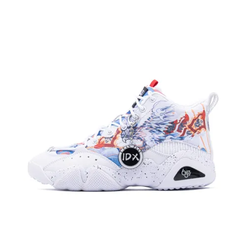 PEAK State Pole 6371 Повседневная обувь Высокий топ Белый Синий IDX Унисекс