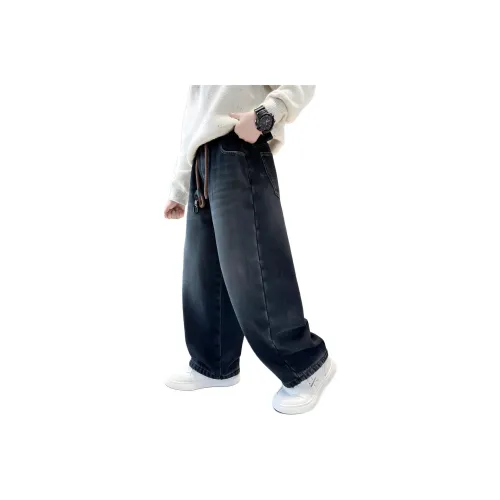 ЮЙЧЖАОЛИНЬ Синий Серый Флис С подкладкой CcH81606 Школьные Джинсы