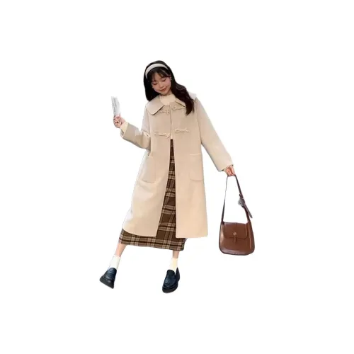 MDEHT Овсяное Женское Пальто