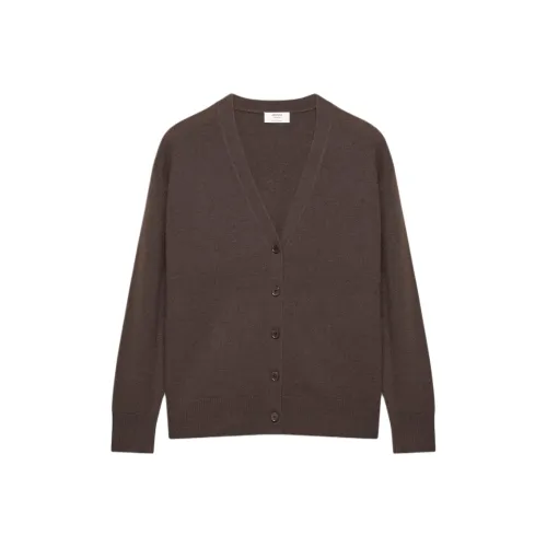 ARITZIA FW25 Перо Кашемир Расслабленный V-образный вырез Кардиган Кашемир Свитер Женские