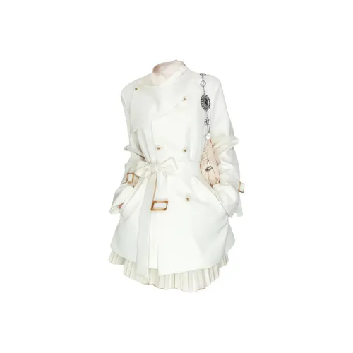 VKXOW Белый Женский Тренч