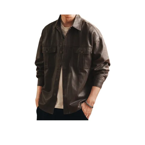 GELANLU Тауповый Унисекс Рубашки