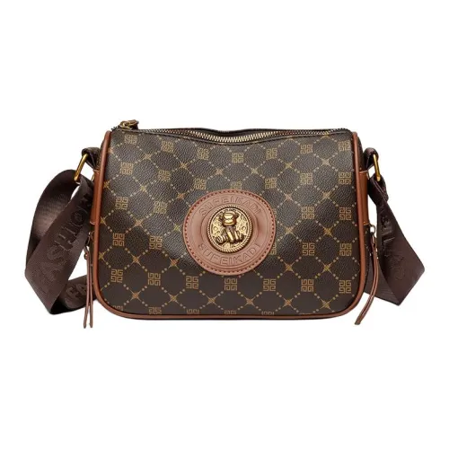 BLAKE FLEETO Износостойкая ткань Сумка через плечо Сумка на плечо Женская Темно-коричневая