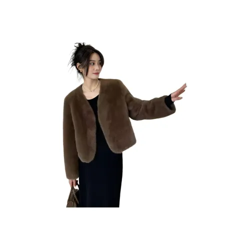 Langqing Velvet Feel Пальто Женское