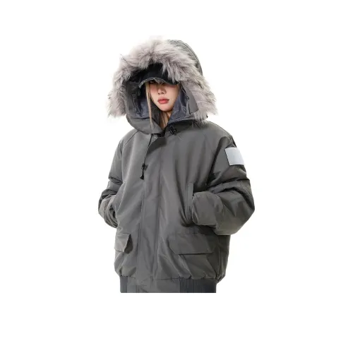 SOUL WORKER Серый Унисекс Пуховики