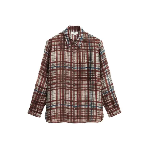 ZARA Телесный Темно-красный Мужские Рубашки