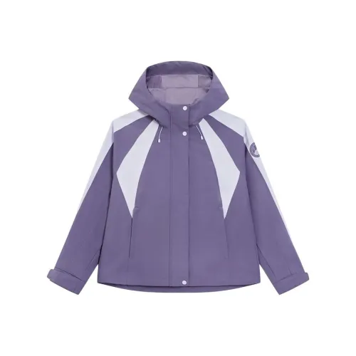 XTEP Королевский Фиолетовый Прозрачный пурпурный Женские Тренч