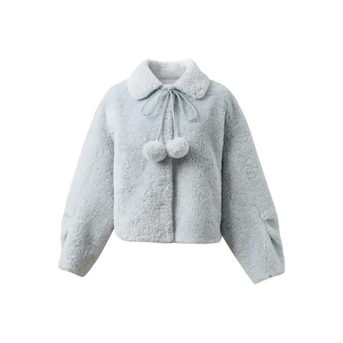 3COLOUR Небесно-голубой Женские Меховые изделия