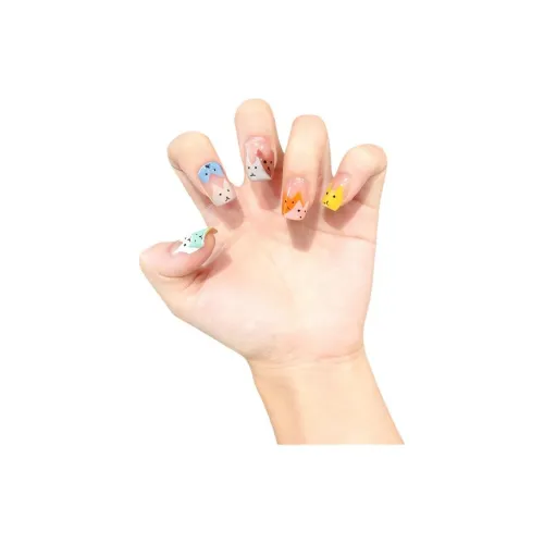 XIAMEIYU Ручной рисунок Милый Котенок Укороченный Stacked Кошки 15mm Nail Art Фальшивая Погоня Короткий LADDER Цвет Jump Smudge Мультяшный