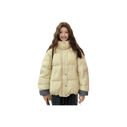 MDEHT Желтый Зеленый Женские Пуховики