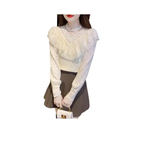 Mu Xiao Xin Абрикос с MU Xiaoxin Бренд Наклеенный Женские T Рубашки