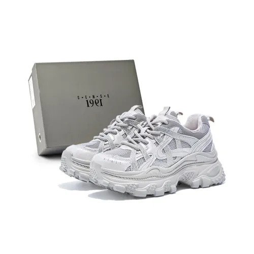 SENSE 1991 Низкие кеды с толстой подошвой цвет шампанское женские