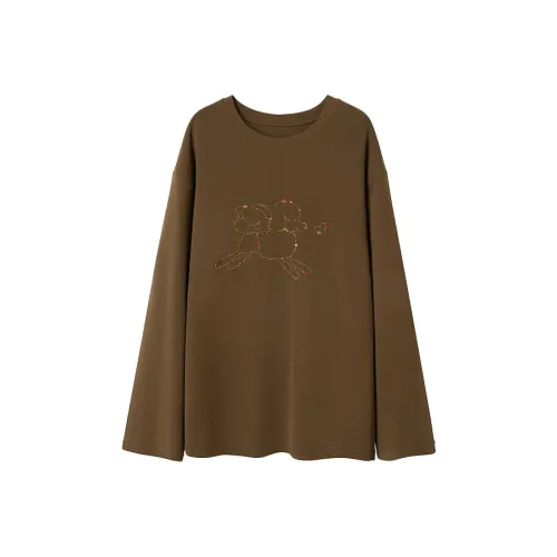 UENA Коричневый пятнистый женский T-рубашки