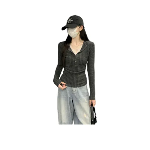 MDEHT Темно-серый Женский Трикотаж