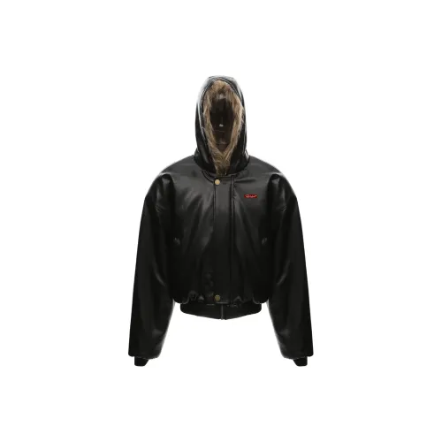 POSIYING Хлопковый пуховик унисекс черного цвета