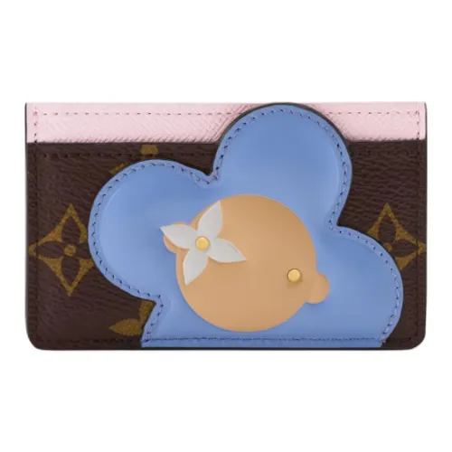 LOUIS VUITTON Vivienne Монограмма Холст Держатель для карт Женский Коричневый Синий Розовый