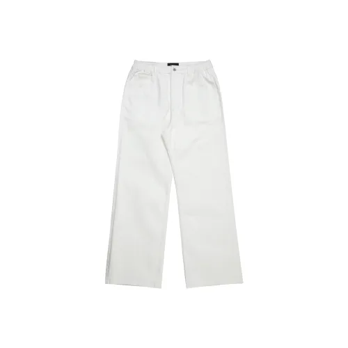 Haonanhuang Pure White Unisex Jeans