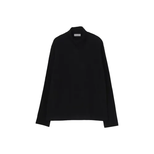 Yohji Yamamoto Pour Homme FW25 Супер 120 Шерсть Один Джерси Отделение HIGK Шея Трикотаж Мужской