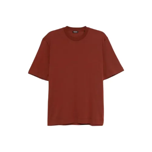 Ermenegildo Zegna Мужские футболки бордового цвета