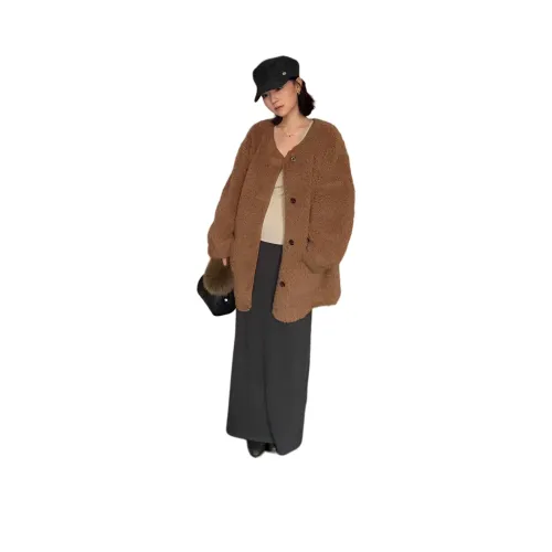 LANGQING Карамель Розыгрыш Бренд Наклеенный Женские Бархатные куртки