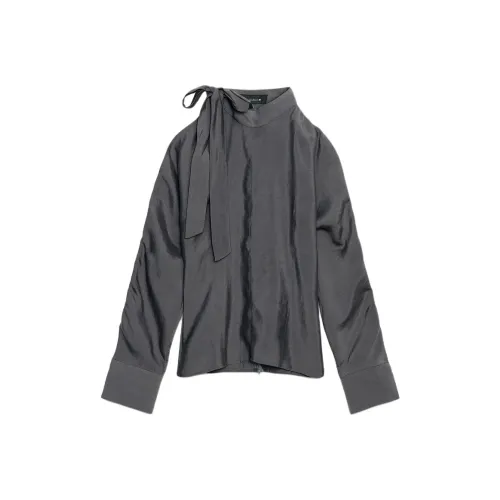 ZARA Синие Серые Женские Рубашки