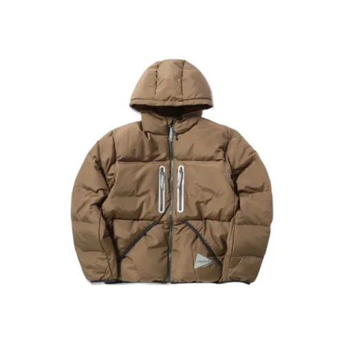 And Wander Хаки Унисекс Пуховики