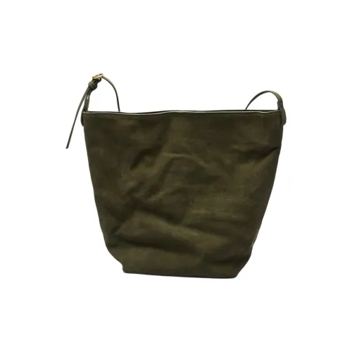 URBAN REVIVO Сумка через плечо из коровьей кожи большой женская темно-коричневый зеленый