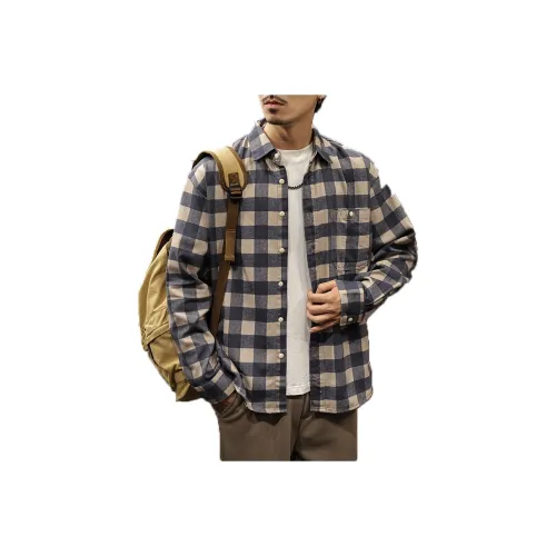 LUJIEBANG Синий Мужская Рубашка