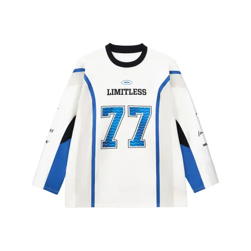 WILDX Белый Синий Унисекс T-рубашки