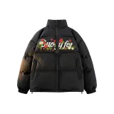 Чёрный хлопковый пуховик