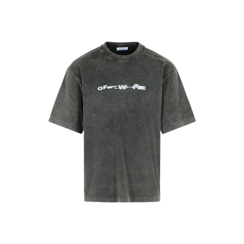 Off Белый Черный Мужские T-рубашки