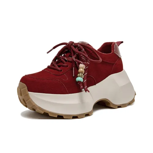 POOQ Высота Увеличивающие Термальные Низкие Топ Кроссовки Женские