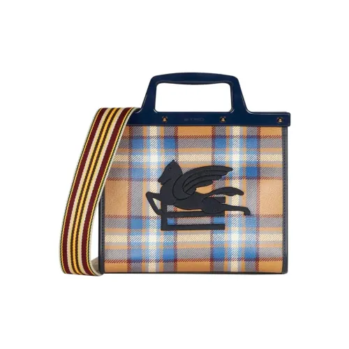 ETRO Телячья кожа Одно плечо Ручная сумка Сумка через плечо Средняя Унисекс Желтая и Многоцветная